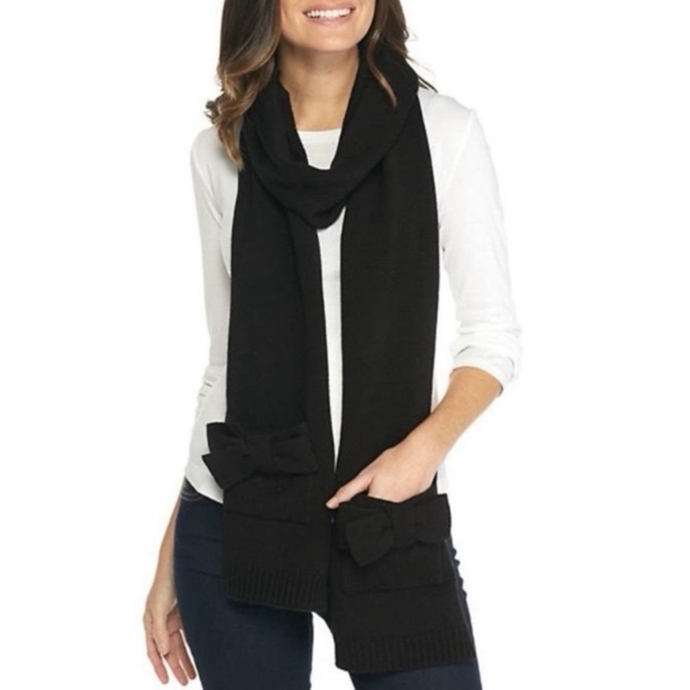 Kate Spade Black Scarf with Bows